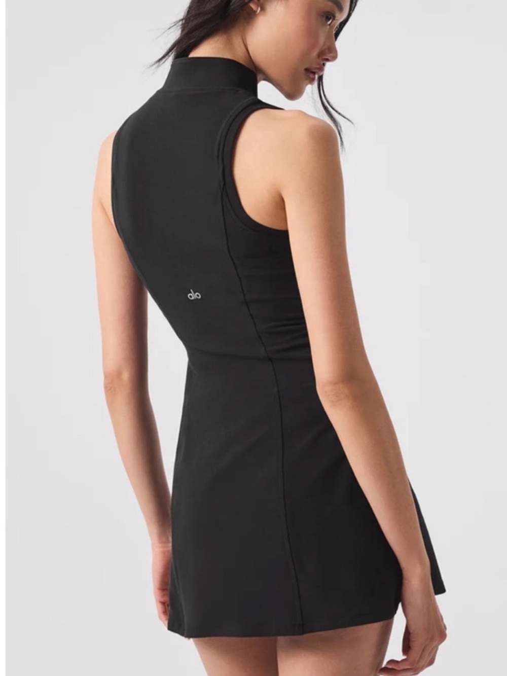 Alo Yoga Alosoft Carefree Half Zip Dress Black